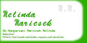 melinda maricsek business card